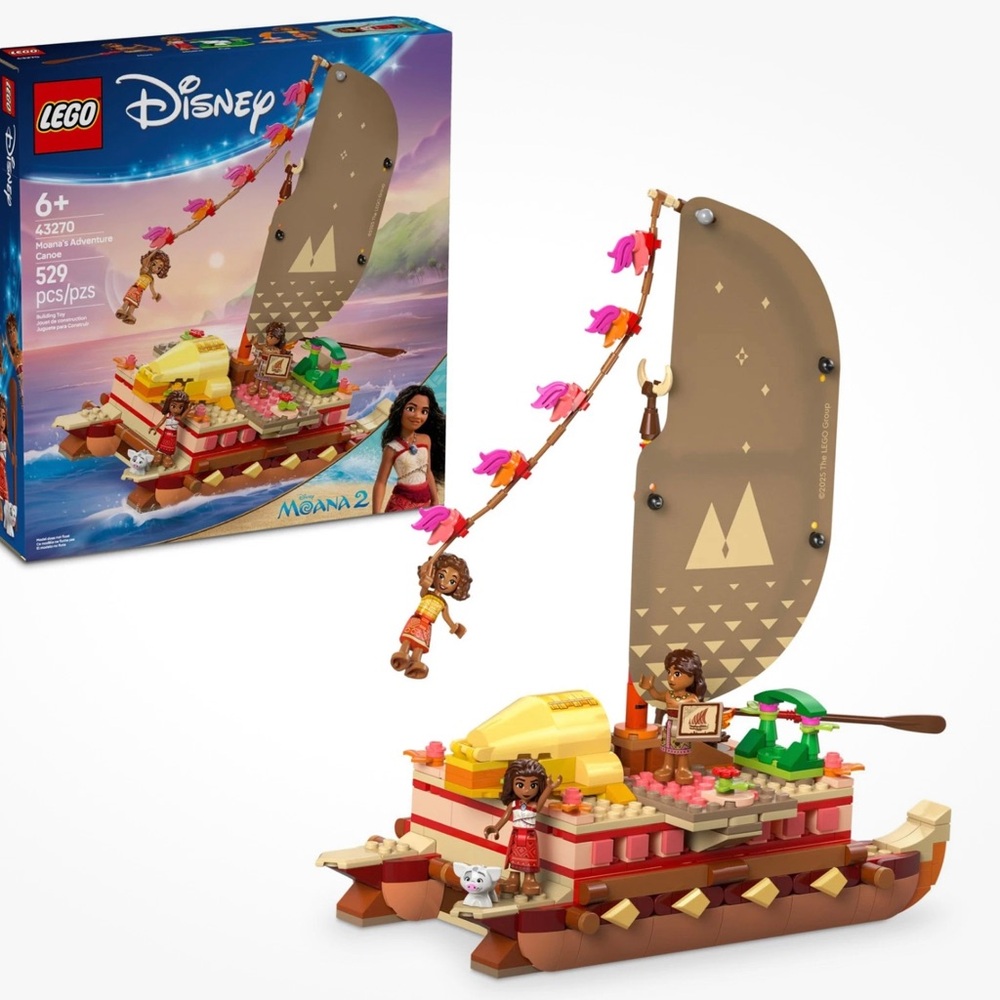 Disney Moana 2 Kids Adventure Canoe Toy Set - Brown/Tan